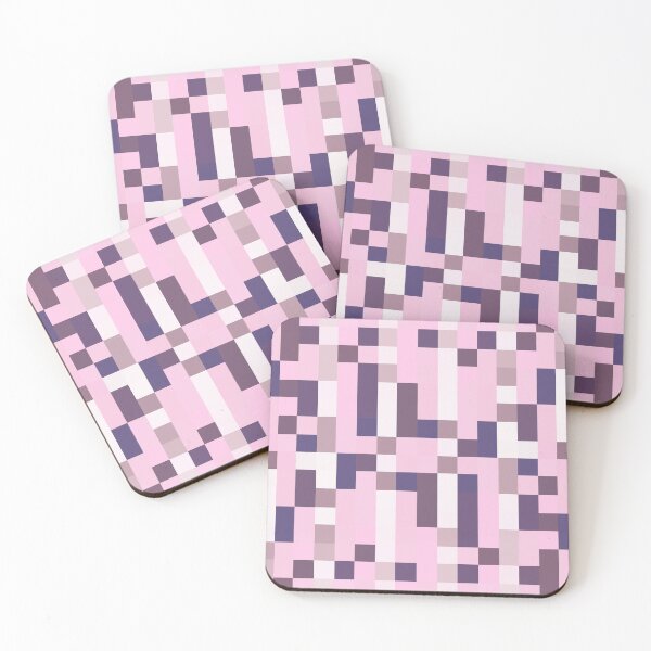 Item preview, I Dream of Birch Woods // Raspberry Forest 1980s Retro Pattern 8bit Pixel Art designed and sold by mixedpixels.