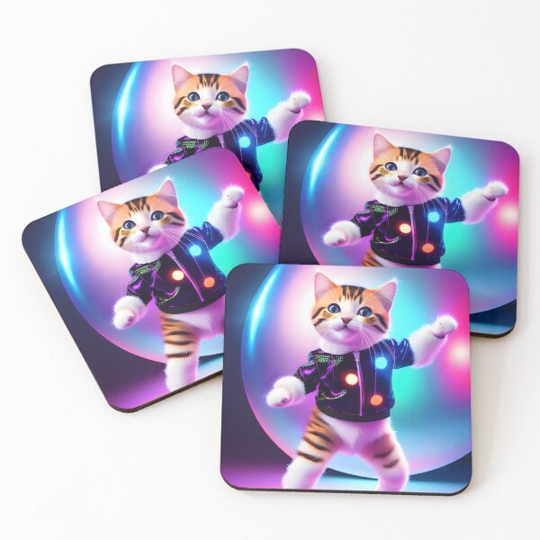Item preview, Disco Dancing cat - Modern digital art designed and sold by Ai-michiart.