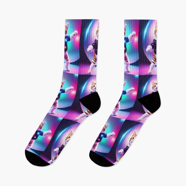Item preview, Disco Dancing cat - Modern digital art designed and sold by Ai-michiart.