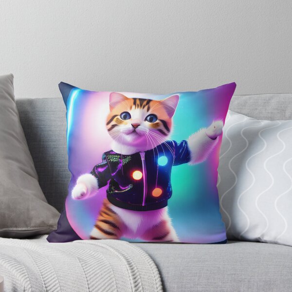 Item preview, Disco Dancing cat - Modern digital art designed and sold by Ai-michiart.
