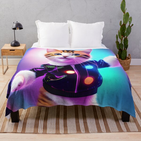 Item preview, Disco Dancing cat - Modern digital art designed and sold by Ai-michiart.