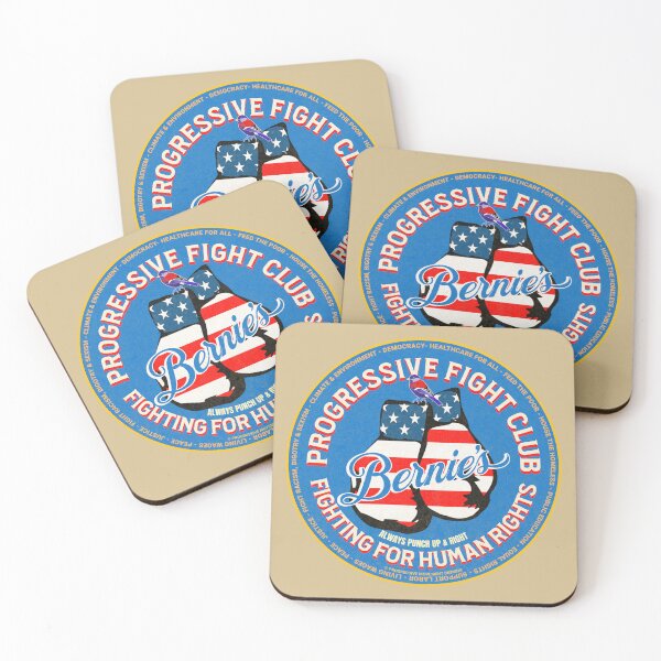 Item preview, PMD01026 Progressive Movement Designs Bernies Progressive Fight Club USA flag boxing gloves design shows you support human rights democracy progressive goals for Progressives Democrats Independents designed and sold by ProgressiveLeft.