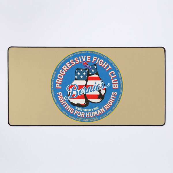 Item preview, PMD01026 Progressive Movement Designs Bernies Progressive Fight Club USA flag boxing gloves design shows you support human rights democracy progressive goals for Progressives Democrats Independents designed and sold by ProgressiveLeft.