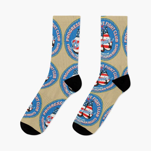 Item preview, PMD01026 Progressive Movement Designs Bernies Progressive Fight Club USA flag boxing gloves design shows you support human rights democracy progressive goals for Progressives Democrats Independents designed and sold by ProgressiveLeft.