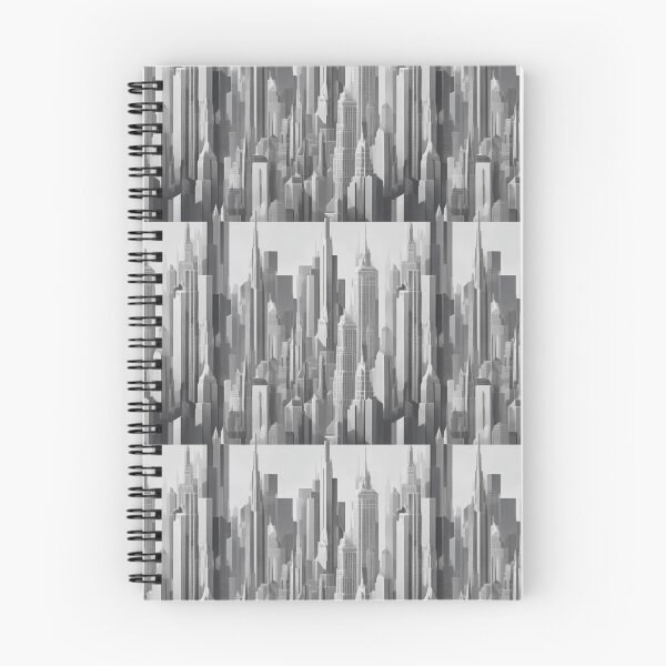 Item preview, White, grey and black intricate city pattern  designed and sold by Theo-B.