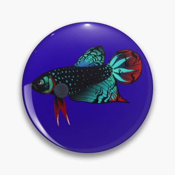 Item preview, Wild Type Fighting Siamese Betta Fish Art designed and sold by killies.