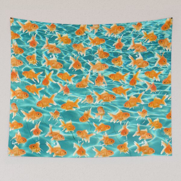 Item preview, Gold Fish Aqua Blues Greens Water designed and sold by Profitrip.