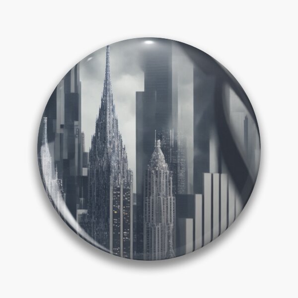 Item preview, Grey and black intricate city pattern  designed and sold by Theo-B.
