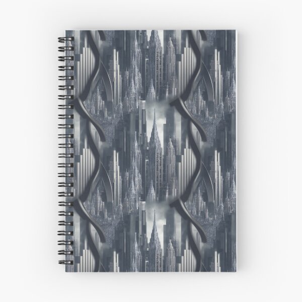 Item preview, Grey and black intricate city pattern  designed and sold by Theo-B.
