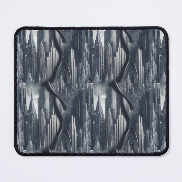 Item preview, Grey and black intricate city pattern designed and sold by Theo-B.