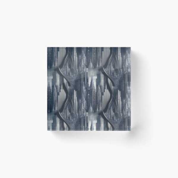 Item preview, Grey and black intricate city pattern  designed and sold by Theo-B.