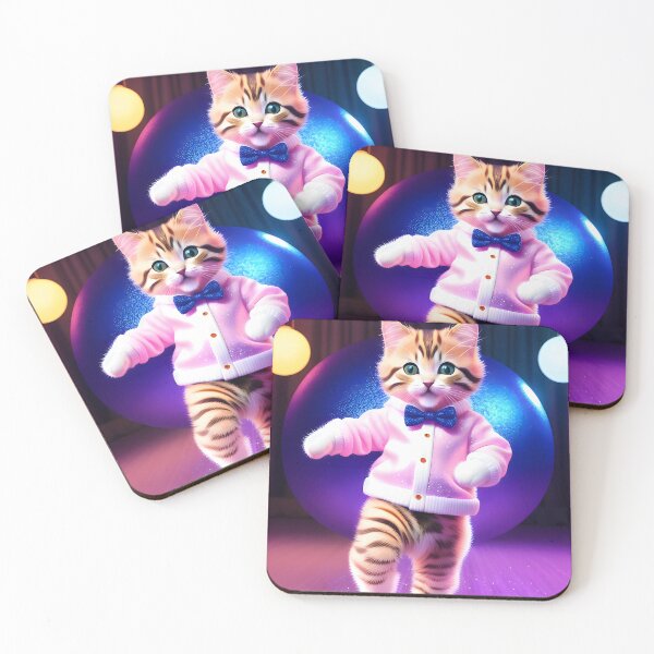 Item preview, Disco Dancing cat - Modern digital art designed and sold by Ai-michiart.