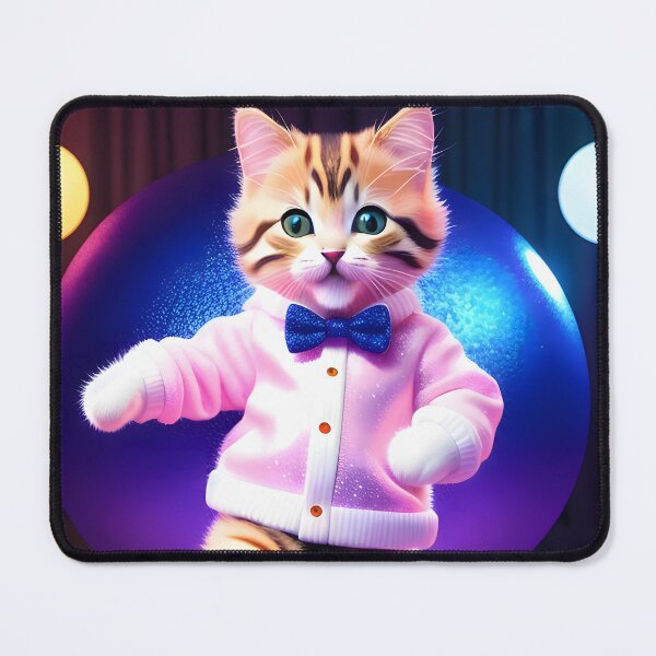 Item preview, Disco Dancing cat - Modern digital art designed and sold by Ai-michiart.