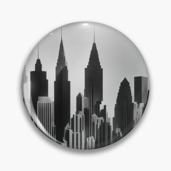 Item preview, Black and grey scale intricate city pattern  designed and sold by Theo-B.