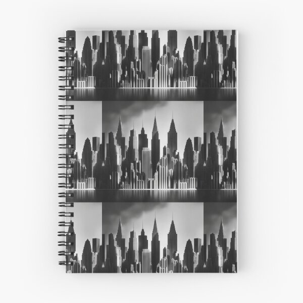 Item preview, Black and grey scale intricate city pattern  designed and sold by Theo-B.