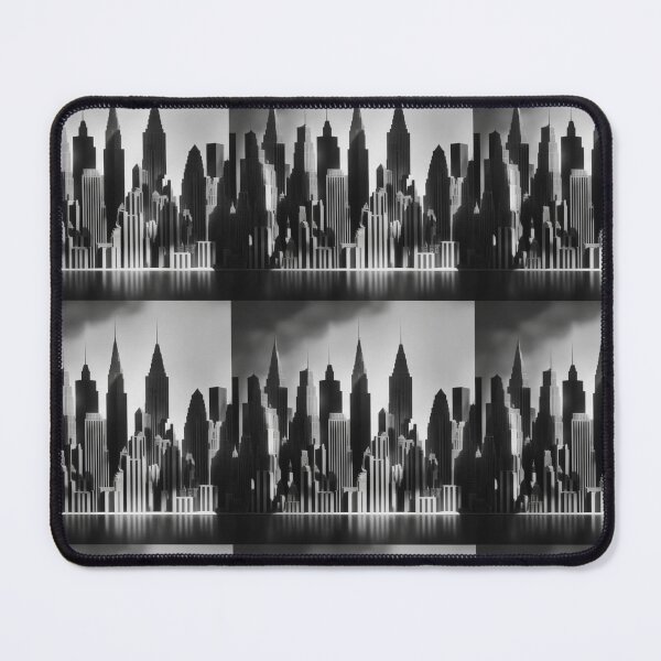 Item preview, Black and grey scale intricate city pattern designed and sold by Theo-B.