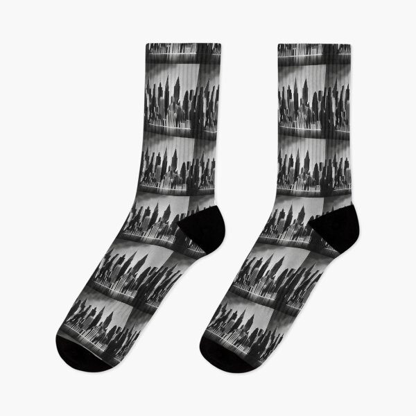 Item preview, Black and grey scale intricate city pattern  designed and sold by Theo-B.