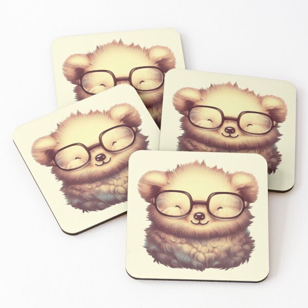 Item preview, Cute Fluffy Vintage Bear with Glasses designed and sold by greggfriedrice.