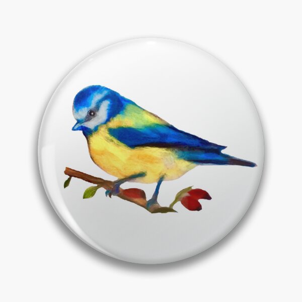 Item preview, blue tit garden bird carded wool felting tit garden birds designed and sold by FLEURDELAINE04.