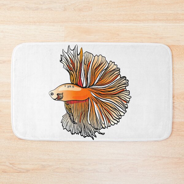 Item preview, Orange Hand Drawn Betta designed and sold by killies.