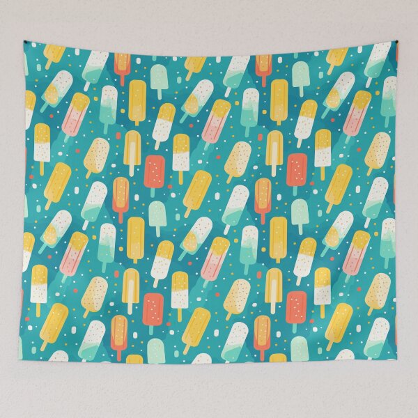 Item preview, Colorful popsicles pattern designed and sold by enipra.