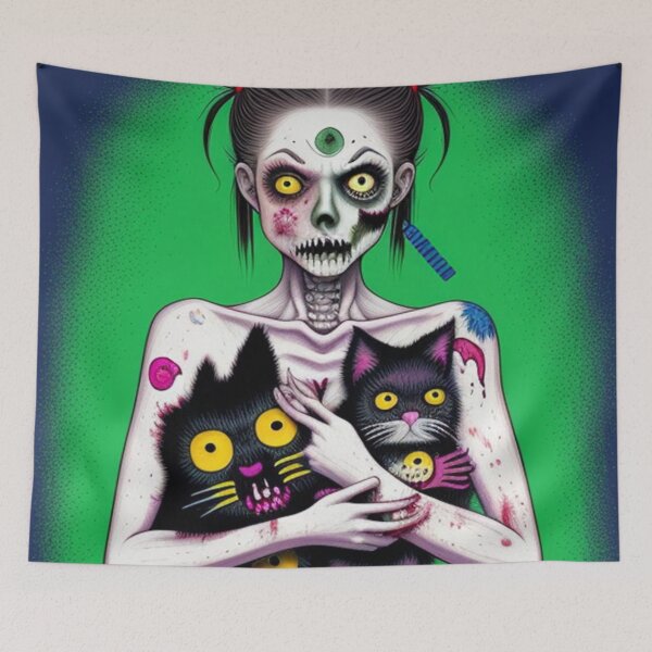 Item preview, Zombie cat mom designed and sold by Roxburylane.