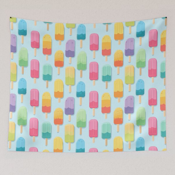 Item preview, Colorful popsicles pattern designed and sold by enipra.
