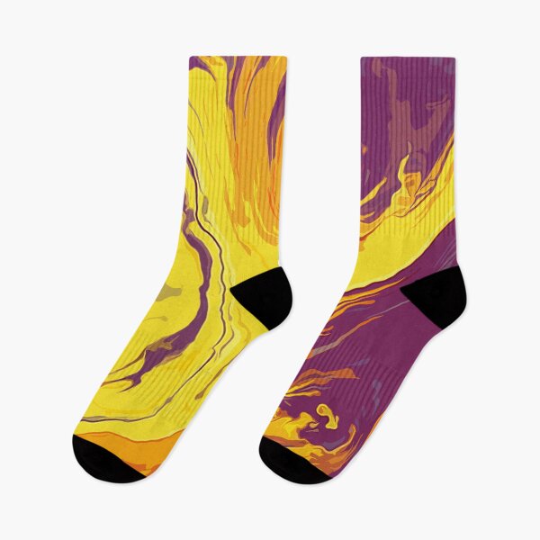 Item preview, Dynamic Pouring Waves: Vibrant Yellow, Violet, Orange designed and sold by GAP90.