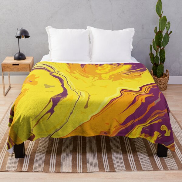 Item preview, Dynamic Pouring Waves: Vibrant Yellow, Violet, Orange designed and sold by GAP90.