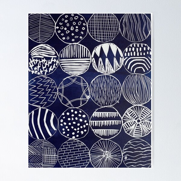 Artikelvorschau, Kreis-Sampler-Linolschnitt-Design entworfen und verkauft von vallisrowe.