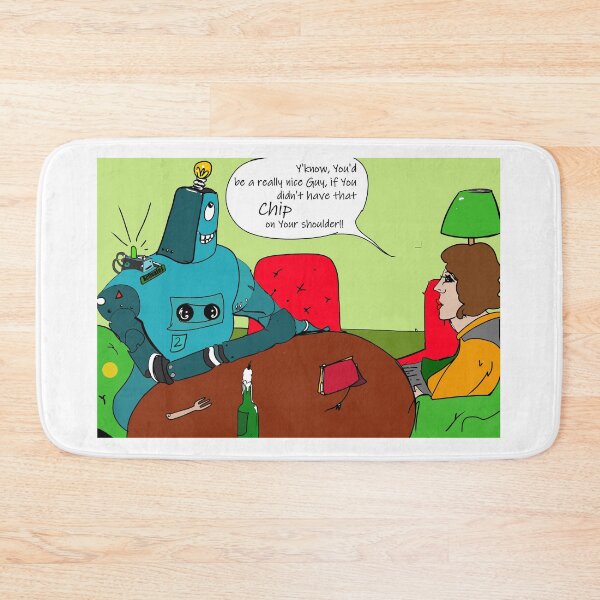 Item preview, Robot and Girl Dinner Date Cartoon designed and sold by Grant Wilson.
