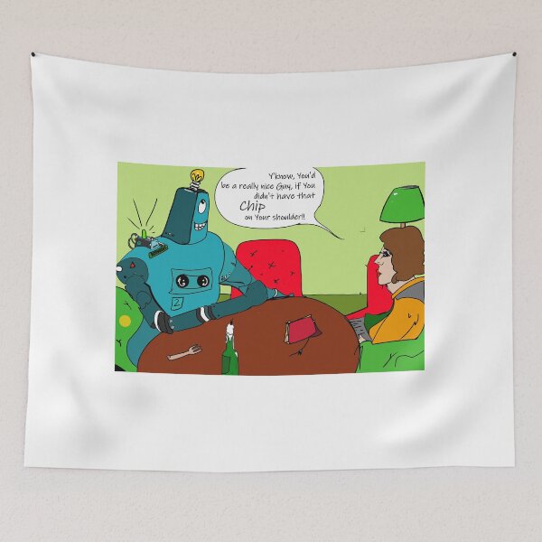 Item preview, Robot and Girl Dinner Date Cartoon designed and sold by Grant Wilson.