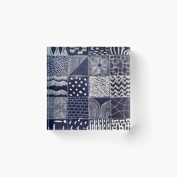 Artikelvorschau, Quadratisches Sampler-Linolschnitt-Design entworfen und verkauft von vallisrowe.