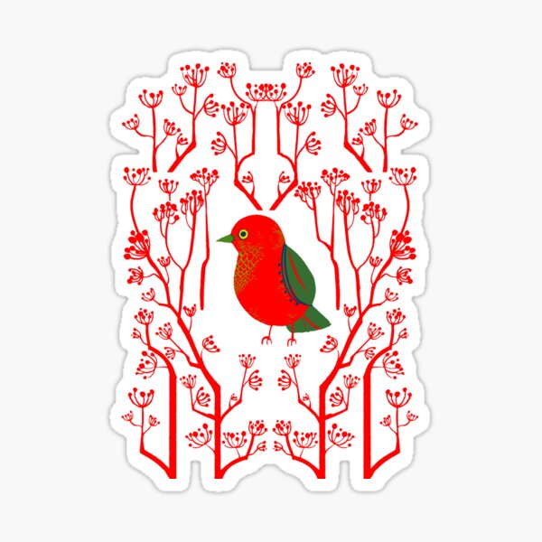 Red Bird Sticker