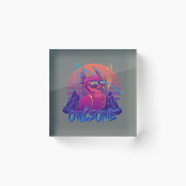 Item preview, Owlsome - Owl Awesome Bird Retrowave 80s Classic 		 designed and sold by tacoxlafb13.