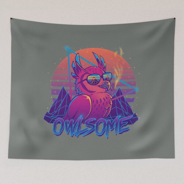 Item preview, Owlsome - Owl Awesome Bird Retrowave 80s Classic 		 designed and sold by tacoxlafb13.