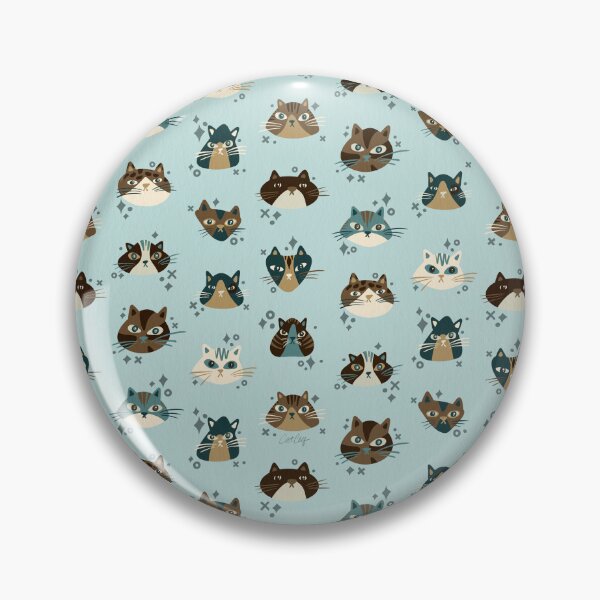 Item preview, Cat Faces Collection – Blue & Tan designed and sold by Cat Coquillette.