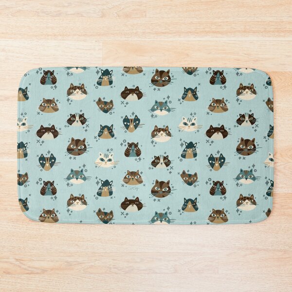 Item preview, Cat Faces Collection – Blue & Tan designed and sold by Cat Coquillette.