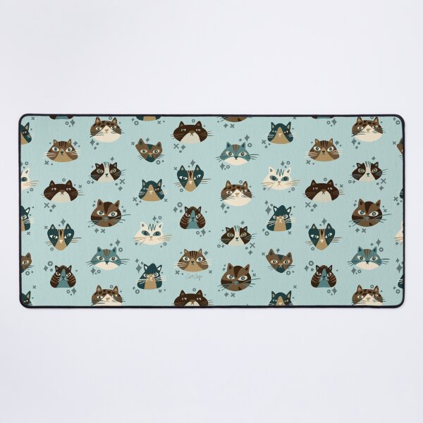 Item preview, Cat Faces Collection – Blue & Tan designed and sold by Cat Coquillette.