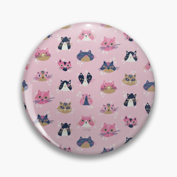 Item preview, Cat Faces Collection – Blush & Navy designed and sold by Cat Coquillette.