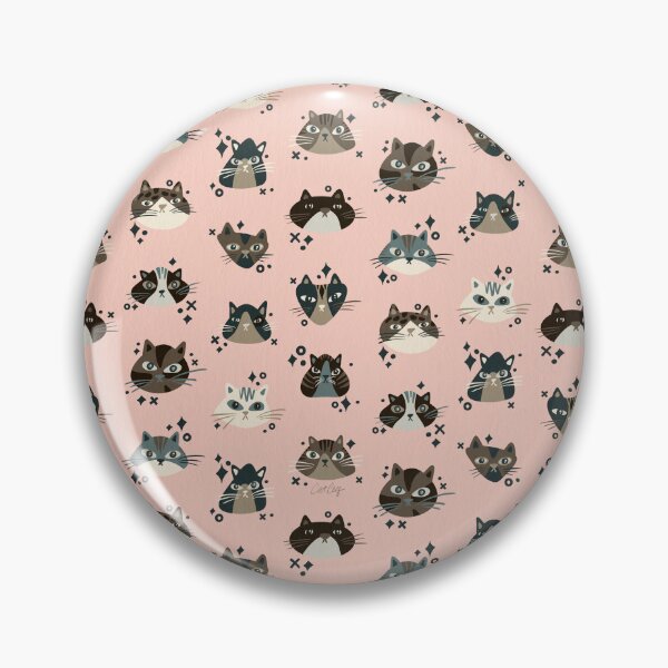 Item preview, Cat Faces Collection – Brown & Blush designed and sold by Cat Coquillette.