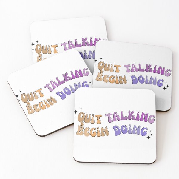 Item preview, Quit Talking Begin Doing Motivation Quote designed and sold by AestHenni17.