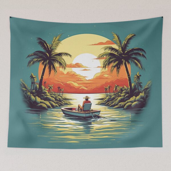 Item preview, seaside sunset sailing designed and sold by PrintDesignLab.