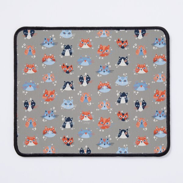 Item preview, Cat Faces Collection – Coral & Blue designed and sold by Cat Coquillette.