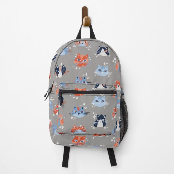 Item preview, Cat Faces Collection – Coral & Blue designed and sold by Cat Coquillette.