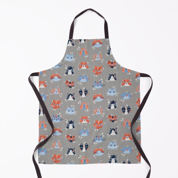Item preview, Cat Faces Collection – Coral & Blue designed and sold by Cat Coquillette.