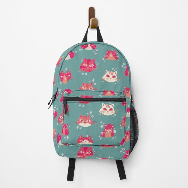 Item preview, Cat Faces Collection – Hot Pink & Turquoise designed and sold by Cat Coquillette.