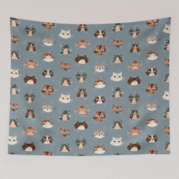 Item preview, Cat Faces Collection – Slate designed and sold by Cat Coquillette.