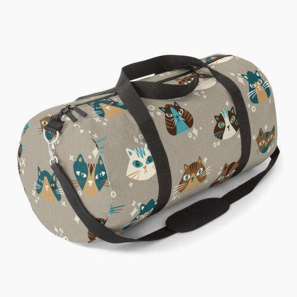 Item preview, Cat Faces Collection – Teal & Brown designed and sold by Cat Coquillette.