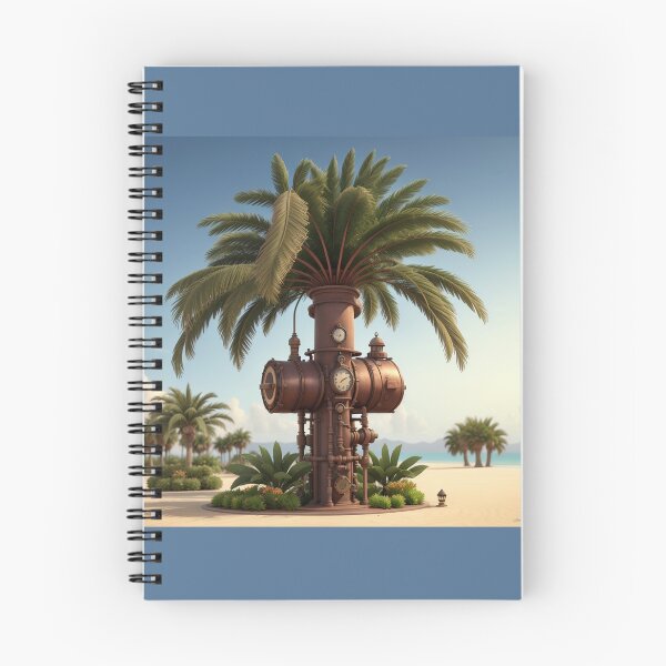 Item preview, Steampunk Palm Tree Art Painting Design Print designed and sold by randomtdesigns.